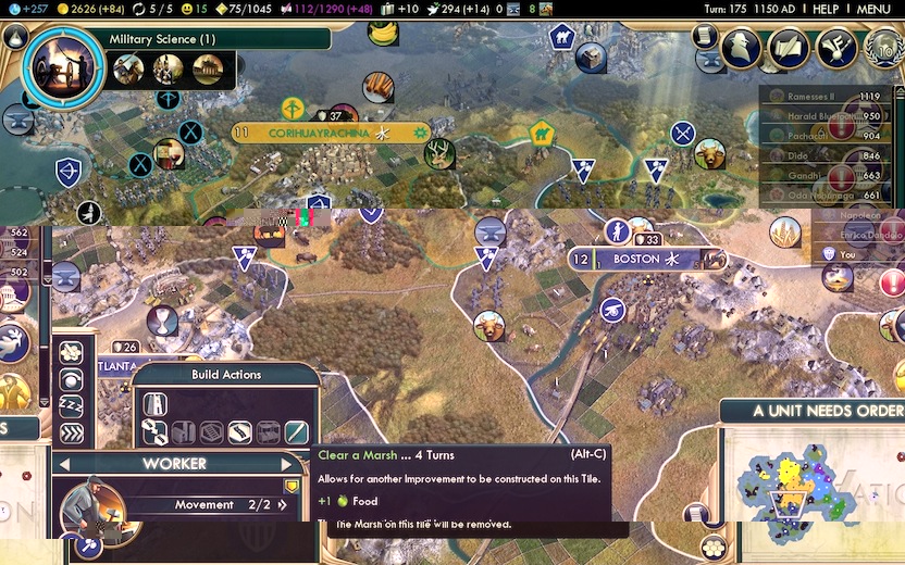 プレイレポ Civ5 わらしべ長者 ワシントン ２つの戦争 Civilization5 Civ5 シヴィライゼーション5 攻略wiki